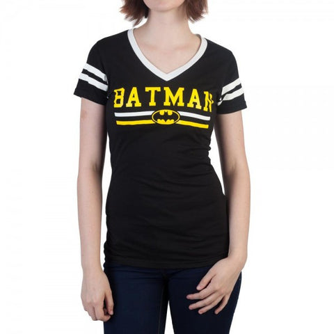 Batman Varsity Logo Varsity V-Neck T-Shirt