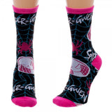 Marvel Spider Gwen Jrs. Tossed Print Crew Socks