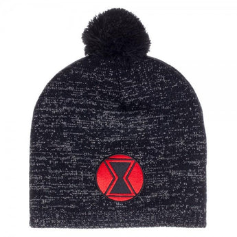 Marvel Black Widow Metallic Lurex Pom Beanie