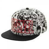 Marvel Comics All Over Print Black/White Snapback