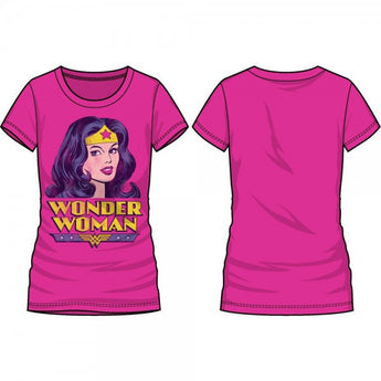 DC Comics Wonder Woman Logo Pink Tee