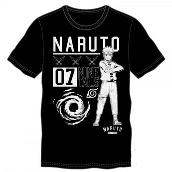 Naruto 07 Nine Tails Mens Black Tee