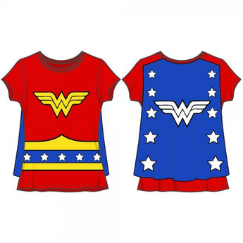 DC Comics Wonder Woman Girls Caped Tee