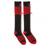 Marvel Deadpool Suit Lace Up Knee High Socks