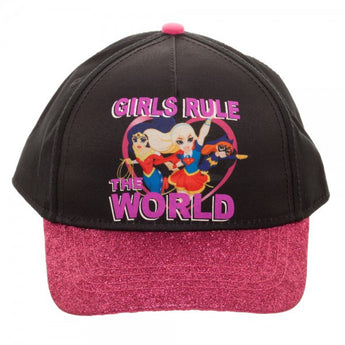 DC Comics Supergirls Youth Girls Rule The World Glitter Cap