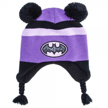 Batman Double Pom Girls Peruvian Hat