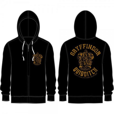 Harry Potter Gryffindor Quidditch Zip Up Hoodie