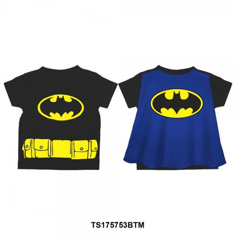 Batman Logo Toddler's Black Cape T-Shirt