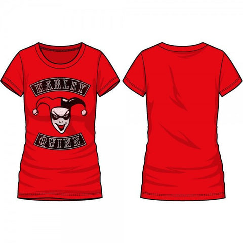 DC Comics Harley Quinn Face Red Tee