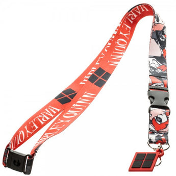 DC Comics Harley Quinn Comic/Logo Lanyard