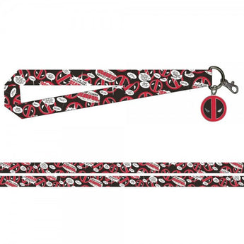 Marvel Deadpool Wide Lanyard with Metal Charm