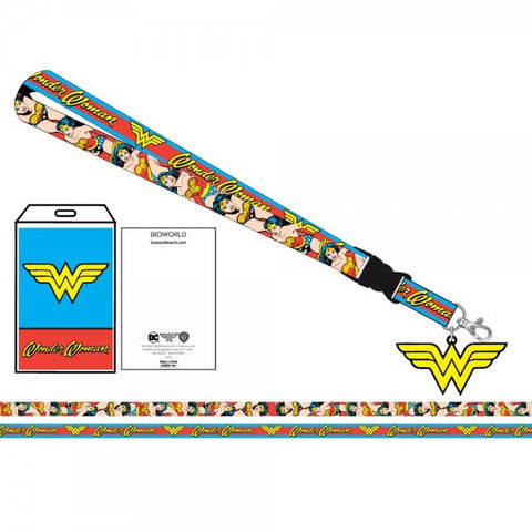 DC Comics Wonder Woman Logo/Character Lanyard