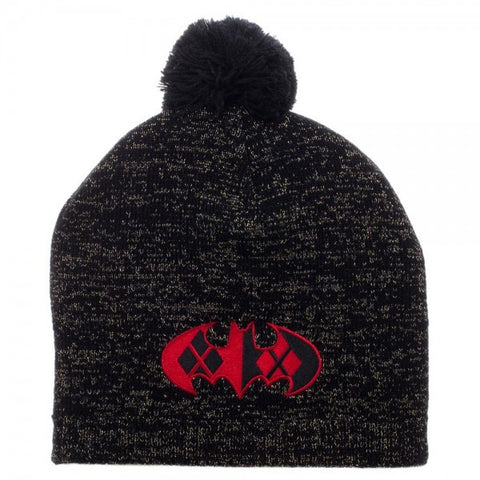 Harley Quinn Metallic Lurex Pom Beanie