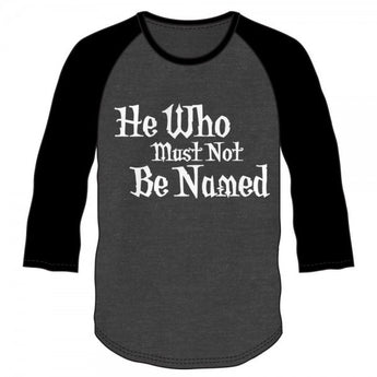 Harry Potter He Who Must Not Be Named Charcoal Raglan