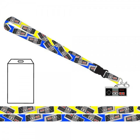 Nintendo Controller Pattern Lanyard