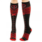 Marvel Deadpool Suit Lace Up Knee High Socks