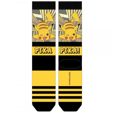 Pokemon Pikachu Sublimated Panel Crew Socks