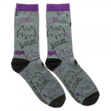 Batgirl Logo Tossed Print Jr. Crew Socks