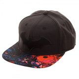 Batman Gray Sublimated Bill Snapback