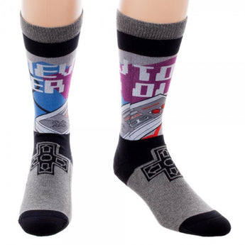 Nintendo Controller Sublimated Panel Crew Socks