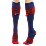 DC Comics Harley Quinn Suit Lace Up Knee High Socks