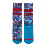 Marvel Captain America Floral Jrs. Sublimated Crew Socks