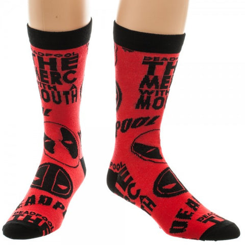 Marvel Deadpool All over Print Crew Socks