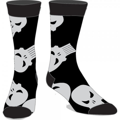 Marvel Punisher Large All over Print Crew Socks