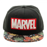 Marvel Halftone Black Snapback