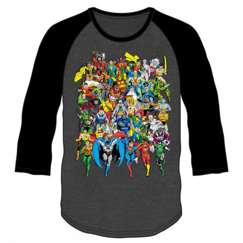 DC Comics Group Charcoal Raglan