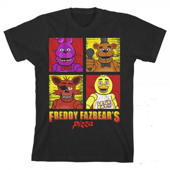 Five Nights at Freddy's Boys Squares Black Tee