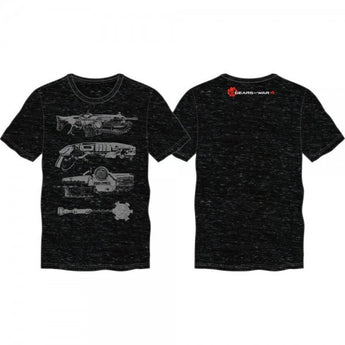 Gears of War 4 Weapons Black Space Dye Tee