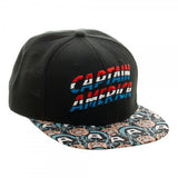 Marvel Captain America Halftone Black Snapback