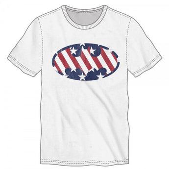 Batman Logo Americana White Tee