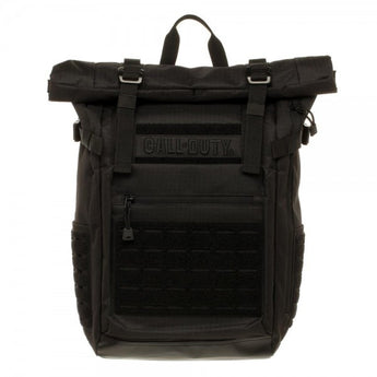 Call of Duty Black Military Roll Top Backpack w/ Laser Cuts