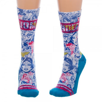 DC Comics Wonder Woman Jrs. Sublimated Crew Socks