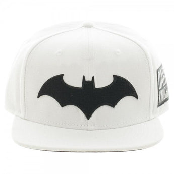 White Batman Snapback w/ Black Logo