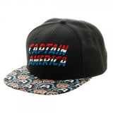 Marvel Captain America Halftone Black Snapback