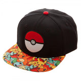 Pokemon Pokeball Sublimated Bill Youth Snapback