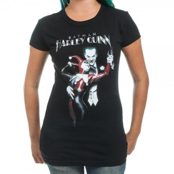 DC Comics Harley Quinn Juniors Black T-Shirt