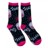 Marvel Spider Gwen Jrs. Tossed Print Crew Socks