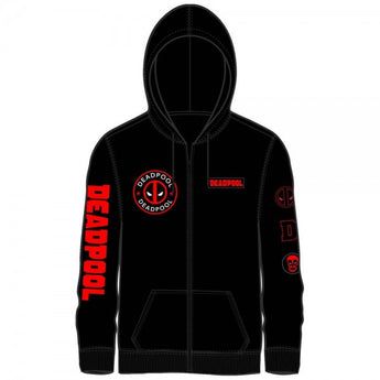 Marvel Deadpool Multi Logo Zip Up Hoodie