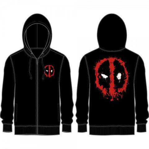 Deadpool Splatter Zip Up Hoodie