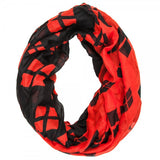 Batman Harley Quinn Color Block Infinity Viscose Scarf