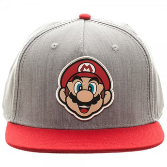 Nintendo Mario Rubber Sonic Weld Gray/Red Snapback