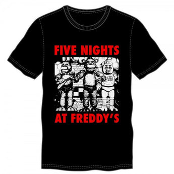 Five Nights At Freddy's Group Black Tee