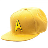 Star Trek Yellow Shirt Snapback SB3BSQSTA UPC - 190371494949 SPECIFICATIONS  Silhouette Name: Snapback Material: Acrylic Wool  Sizing: OSFM Product Dimensions: 58cm  Care: Hand wash cold, lay flat to dry  Imported