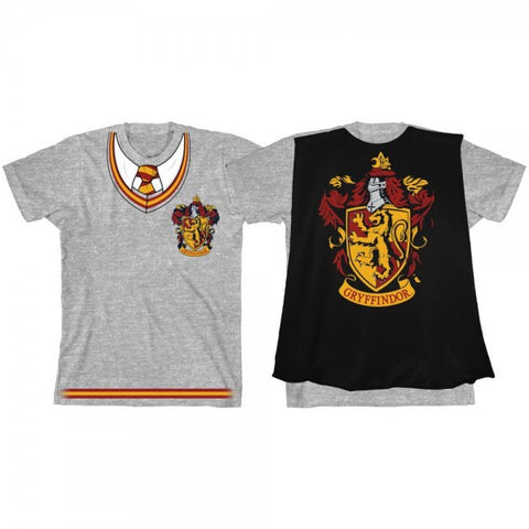 Harry Potter Gryffindor Heather Grey Boys Cape Tee