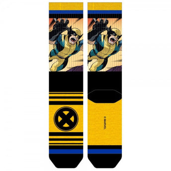 X-Men Wolverine Sublimated Panel Crew Socks