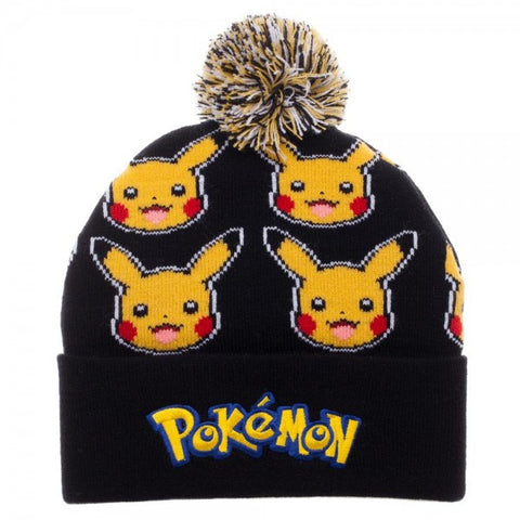 Pokemon Pikachu Pom Cuff Beanie